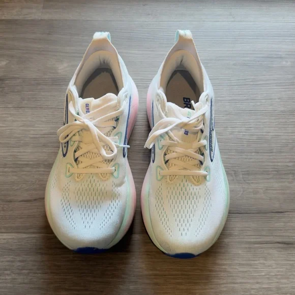 Brooks White and Blue Athletic Sneakers - Picture 3 of 6